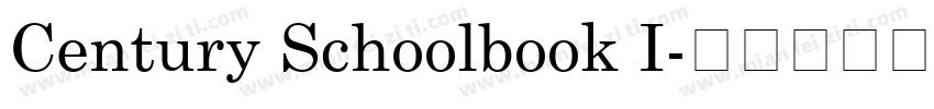 Century Schoolbook I字体转换